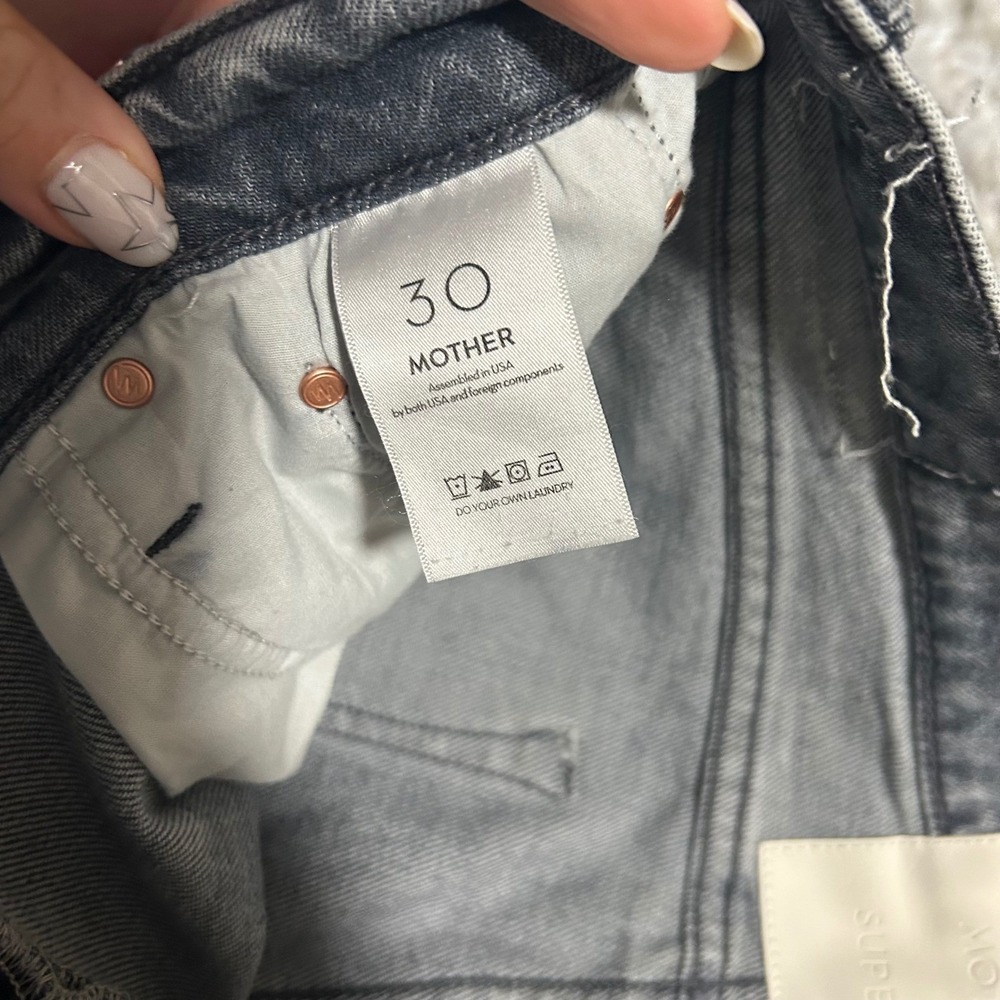 MOTHER Superior The Bookie Ankle Jeans in Let's Ride Gray sz 30 - Picture 5 of 6